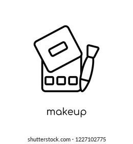 makeup icon. Trendy modern flat linear vector makeup icon on white background from thin line Wedding and love collection, outline vector illustration