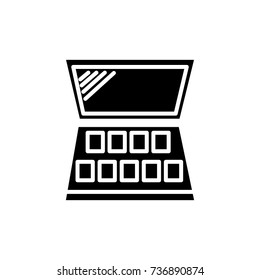 makeup icon, vector illustration, black sign on isolated background