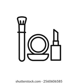 makeup icon vector line logo art