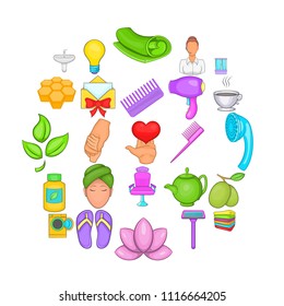 Makeup icons set. Cartoon set of 25 makeup vector icons for web isolated on white background