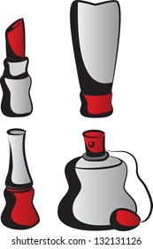 Make-up icons - vector icon set