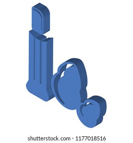 Makeup isometric left top view 3D icon