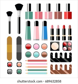 Makeup kit collection icon.vector illustration design