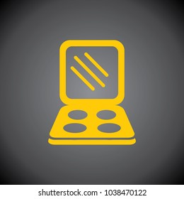 Makeup Kit icon on black background.