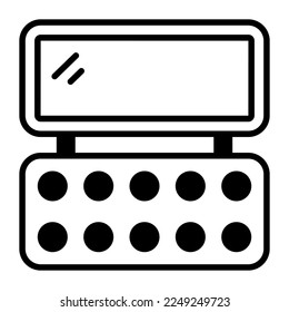 Makeup kit vector icon design, trendy style of eyeshade kit