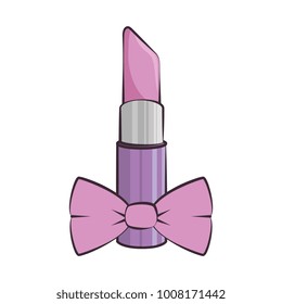 makeup lipstick with bowntie