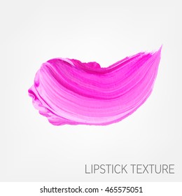 Makeup lipstick brush painted watercolor background. Art abstract brush paint texture design acrylic stroke poster vector illustration. Perfect design for headline, logo and sale banner. 