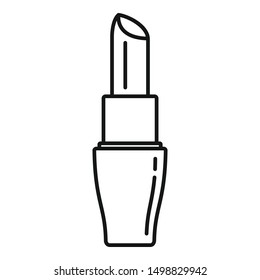 Makeup lipstick icon. Outline makeup lipstick vector icon for web design isolated on white background