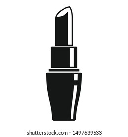 Makeup lipstick icon. Simple illustration of makeup lipstick vector icon for web design isolated on white background