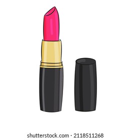 Makeup lipstick icon, vector illustration.