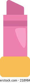 Schminken Sie Lippenstift, Illustration, Vektorgrafik auf weißem Hintergrund.