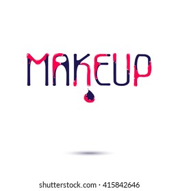 Makeup logo. Creative design for card, web design background, book cover.