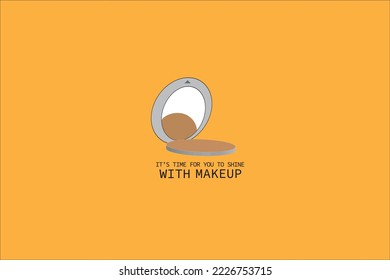 Makeup Logo, you can use it anywhere to make it a sticker or whatever. under the logo there is a beautiful word. happy to be a part of you, it's time to shine.