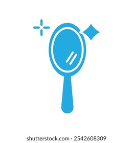 Icono de espejo de maquillaje signo de Vector blanco y negro