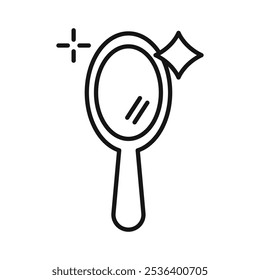 Makeup mirror icon Flat