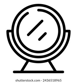 Makeup mirror icon outline vector. Artist grooming equipment. Professional beauty skincare