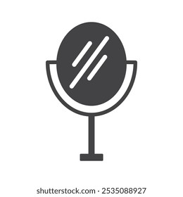 Makeup mirror icon Symbol mark in filled style