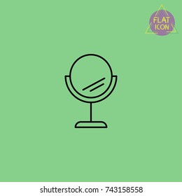 makeup mirror line icon