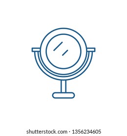 Makeup mirror line icon concept. Makeup mirror flat  vector symbol, sign, outline illustration.