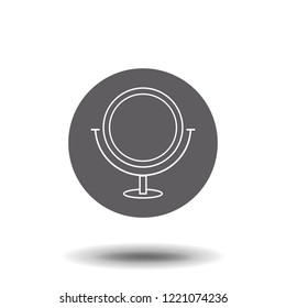 Makeup Mirror outline icon. linear style sign for mobile concept and web design. Shaving mirror simple line vector icon. Symbol, logo illustration.