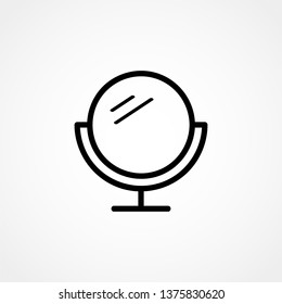 Makeup mirror vector icon.