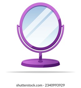 Makeup mirror vector isolated illustration