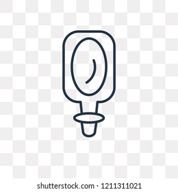 Makeup Mirror vector outline icon isolated on transparent background, high quality linear Makeup Mirror transparency concept can be used web and mobile