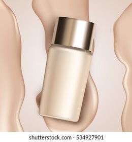Makeup mockup for ads. Graphic concept for your design.