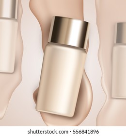 Makeup mockup for ads. Graphic concept for your design.