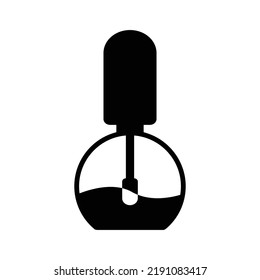 Makeup nail polish bottle icon | Black Vector illustration |