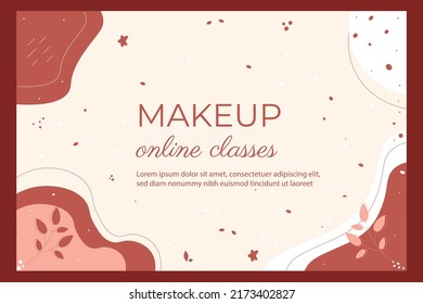 Clases en línea Modelo de banner cosmético