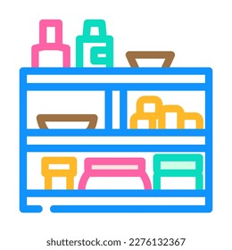 makeup organiser bathroom interior color icon vector. makeup organiser bathroom interior sign. isolated symbol illustration