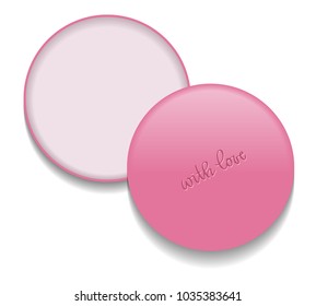Makeup packaging template with inscription. Vector isolated empty cosmetic box for a present.