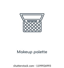Makeup palette concept line icon. Linear Makeup palette concept outline symbol design. This simple element illustration can be used for web and mobile UI/UX.