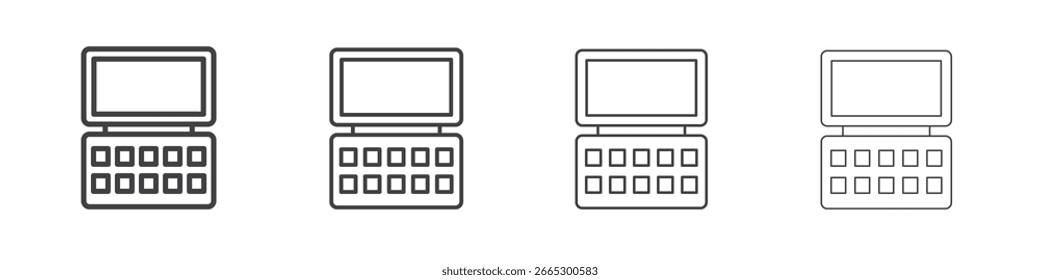 Makeup palette icon concept outline symbol design.
