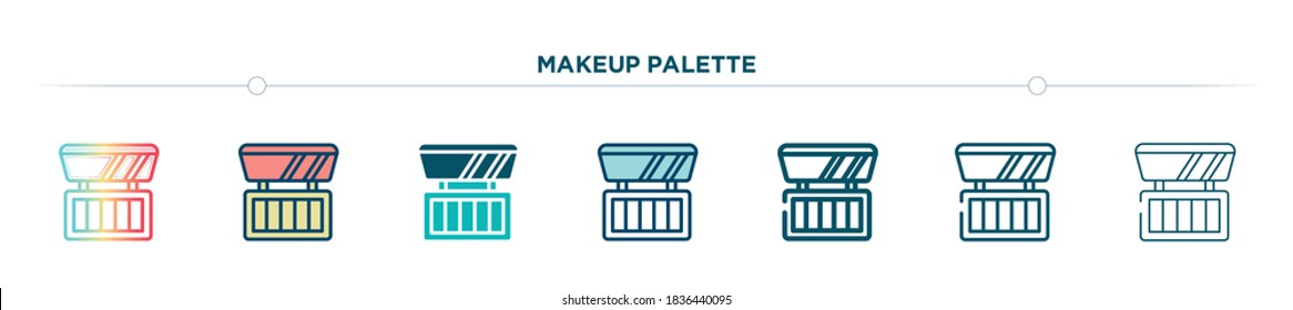 makeup palette icon designed in gradient, filled, two color, thin line and outline style. vector illustration of makeup palette vector icons. can be used for mobile, ui, web
