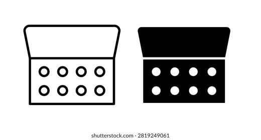 Makeup palette icon editable graphics kit. EPS10.