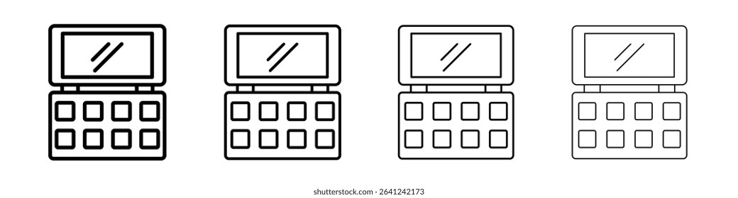 Makeup palette Icon Outline sign symbol set