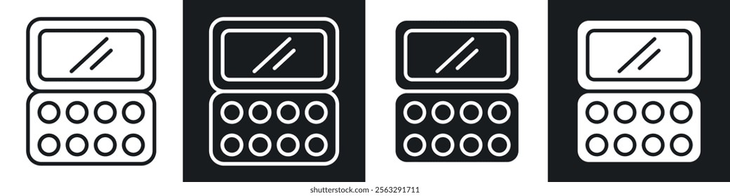 Makeup palette icon pack for app and website ui designs.
