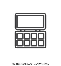 Makeup palette Icon Symbol mark in filled style