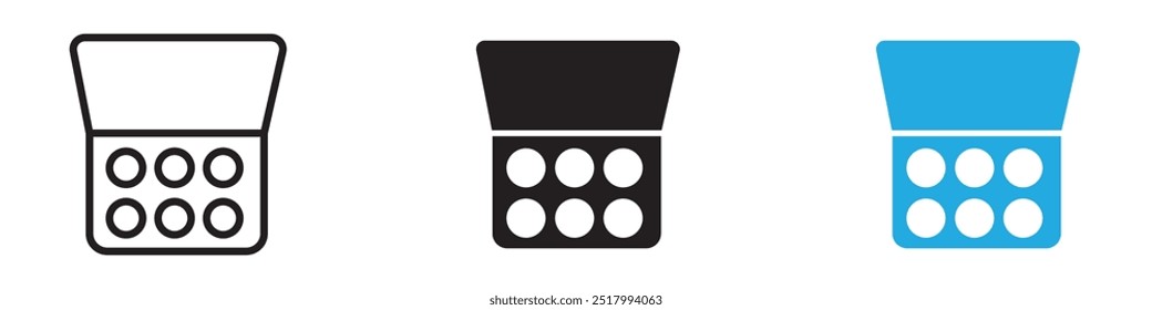 Makeup palette Icon thin line illustration