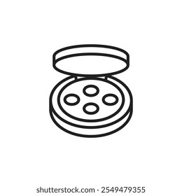 Makeup palette icon thin line vector isolated