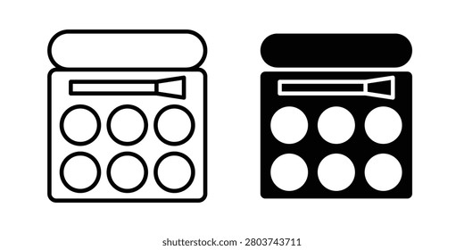Makeup palette icon vector design illustrations.