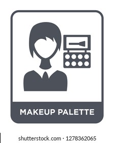 makeup palette icon vector on white background, makeup palette trendy filled icons from Blogger and influencer collection, makeup palette vector illustration