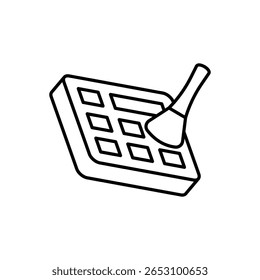 Paleta de maquillaje Icono Vector Ilustración de stock
