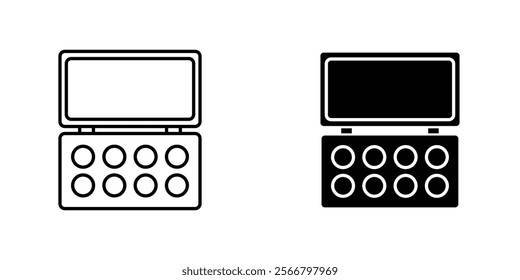 Makeup palette icons pack for apps and web UI designs