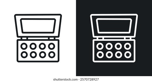 Makeup palette icons set vectors on white background.