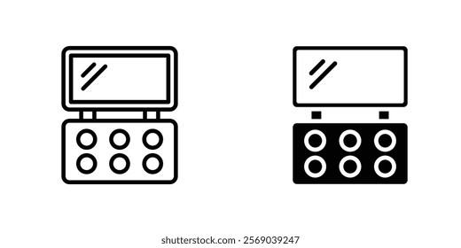 Makeup palette icons vector graphic pack