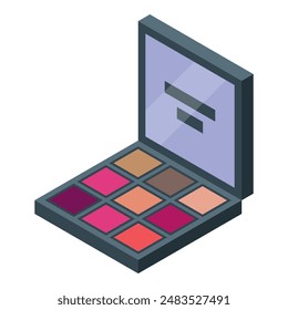 Make-up-Palette mit farbigem Lidschatten zum Auftragen von Make-up