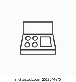 Makeup palette thin liner icon isolated